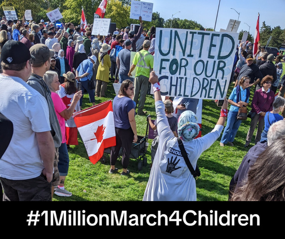 Сотні тисяч канадійців вийшли на вулиці: захищають дітей від насильства з боку транс-гомо-руху